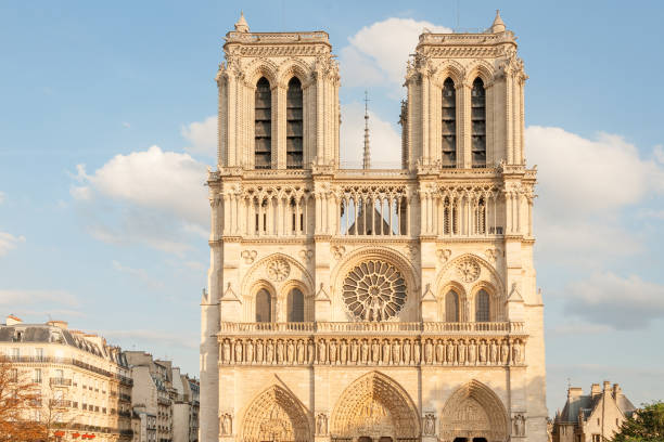 istock Undamaged facade of Notre Dame de Paris 1184845854