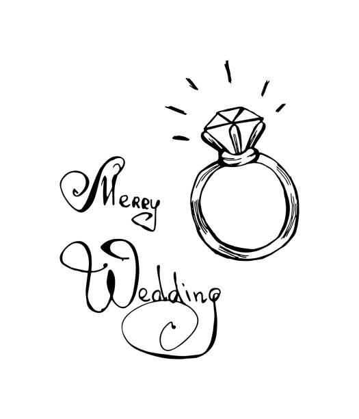 ダイヤモンドの指輪。 - ring gold vertical wedding点のイラスト素材／クリップアート素材／マンガ素材／アイコン素材