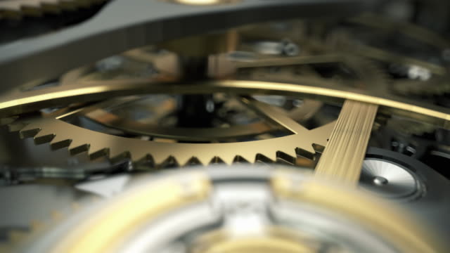 clock gears closeup