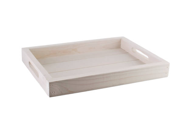 istock Wooden box on a white background. Storage box. Tray 1184856164