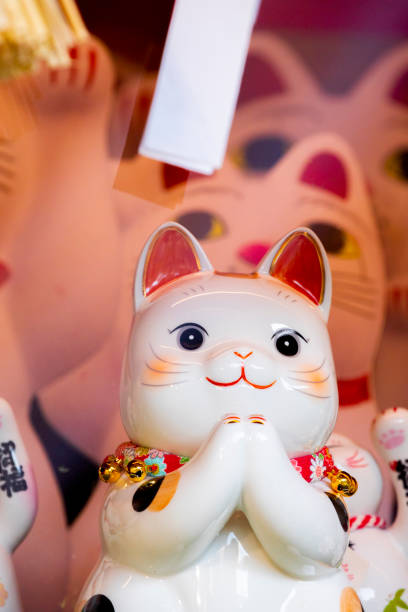 istock Ceramic, Japan, Lucky Cat, Display Cabinet, Jin Yun Laifu 1184857416