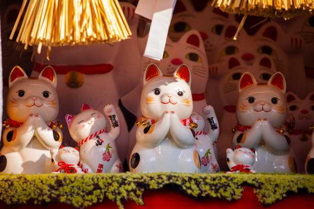 istock Ceramic, Japan, Lucky Cat, Display Cabinet, Jin Yun Laifu 1184859089