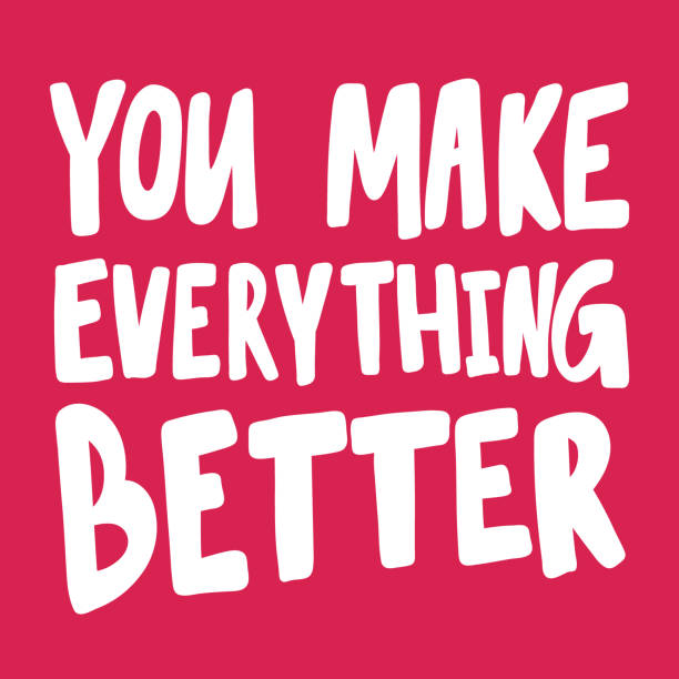 istock You make everything better. Valentines day Sticker for social media content about love. Vector hand drawn illustration design. 1184861464