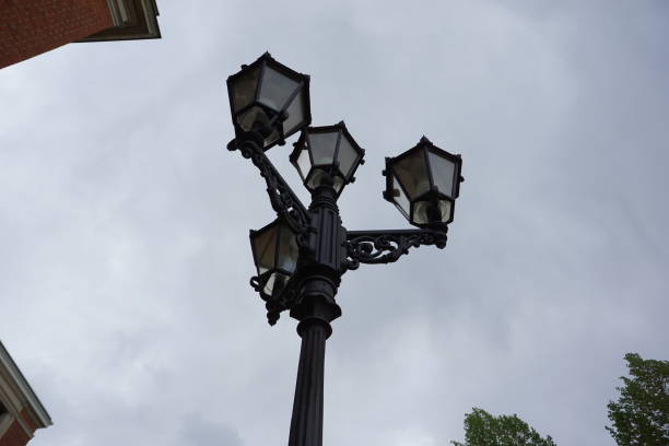 istock Old lamps along the way, which are still in operation today 1184861688