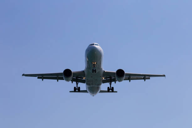istock Passenger plane in the sky close-up. 1184861825