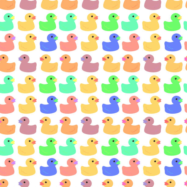 Colorful duck seamless pattern Seamless pattern for duck toy background rubber duck clip art free stock illustrations