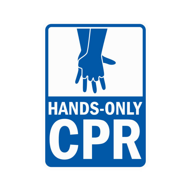 illustrazioni stock, clip art, cartoni animati e icone di tendenza di segnale e simbolo della rianimazione cardiopolmonare della rcp - cpr emergency services urgency emergency sign