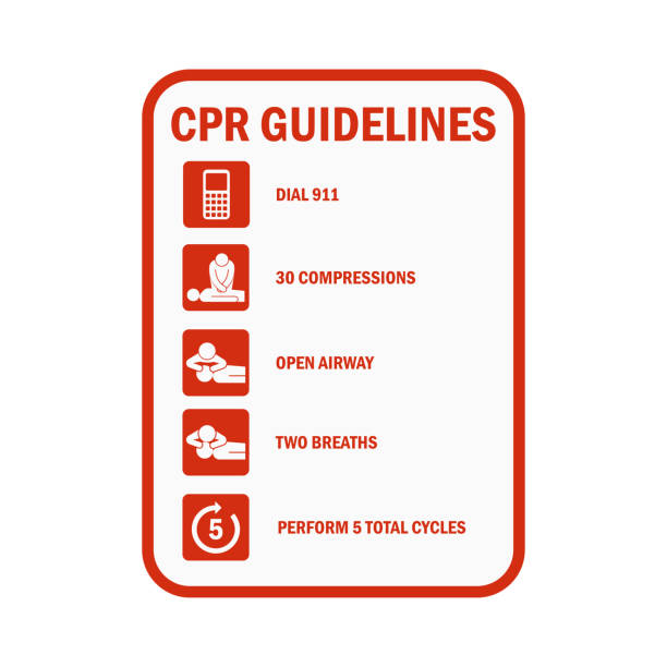 ilustraciones, imágenes clip art, dibujos animados e iconos de stock de cpr pulmonar resuscitation signo y símbolo - cpr emergency services urgency emergency sign