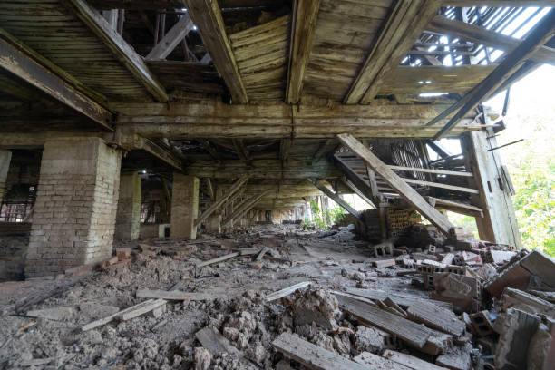 istock Abandoned Old Ruined Factory 1184866403