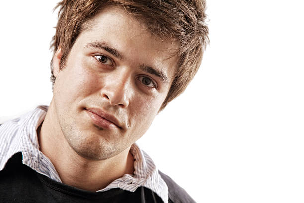 istock Face of one handsome confident male student 118487038