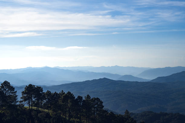 istock Daytime mountain clear sky  Mountain landscape 1184870394