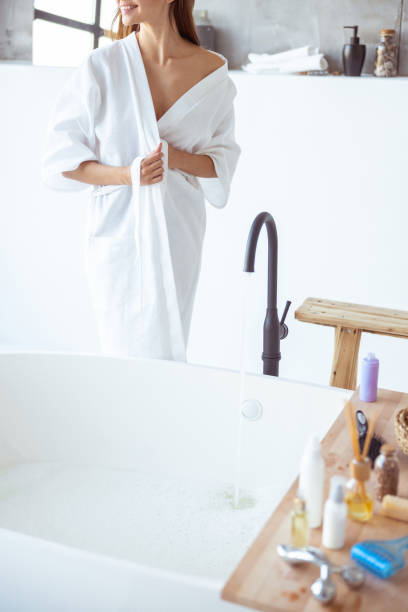 istock Tender young female going to have home spa 1184874822