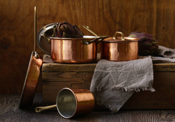 istock copper utensils, pots, ladle and pan 1184877054