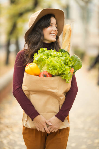 istock Woman shopping for preparing meal 1184884231