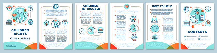 Child Rights Templates Children Rights Brochure Template Layout Stock Illustration - Download ...