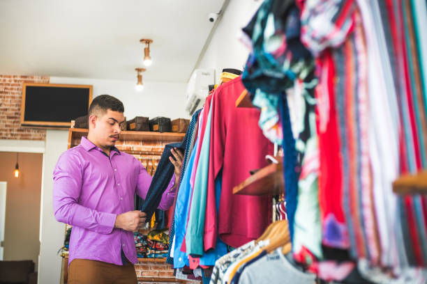 istock Indecision in buying men's clothing 1184888975