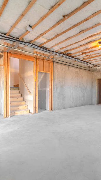istock Vertical Interior of new home room under construction 1184892134