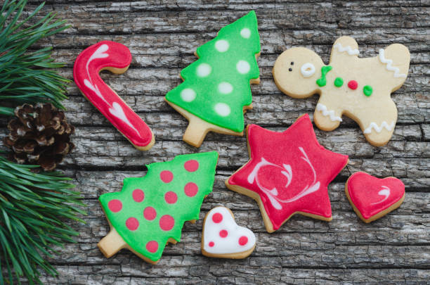 istock Homemade Christmas cookies. Copy space 1184895985