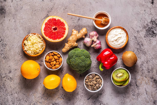 istock Healthy products for Immunity boosting and cold remedies 1184896130