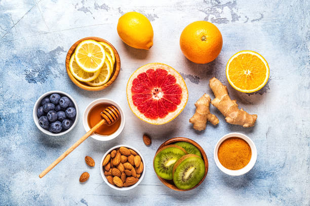istock Healthy products for Immunity boosting and cold remedies 1184896207
