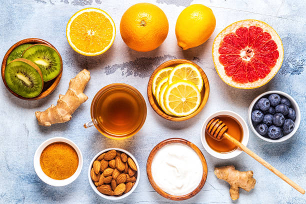 istock Healthy products for Immunity boosting and cold remedies 1184896226