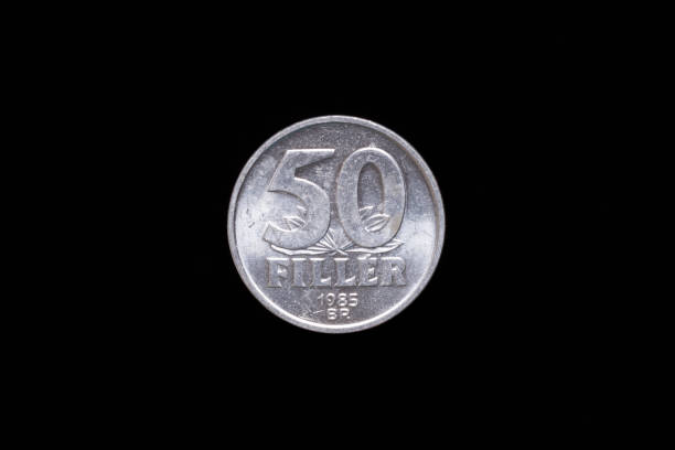 istock Old Hungarian 50 Filler coin from 1985, reverse 1184900209