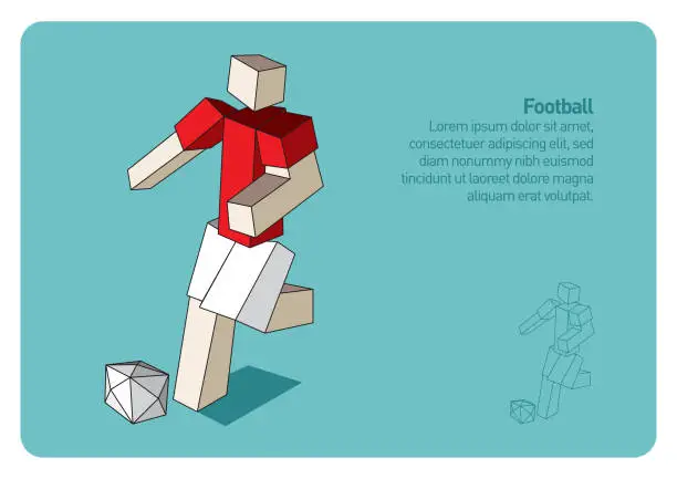 Vector illustration of football