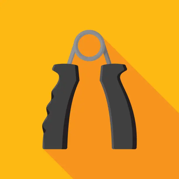 Vector illustration of Hand Grip Icon Flat