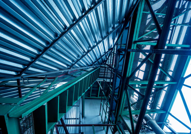 istock Equipment and pipeline in oil refinery. 1184905840