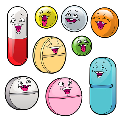 Ilustración de Tabletas De Dibujos Animados Divertidos Drogas De Colores  Medicamentos Remedio Diferente Cura Medicamento Cápsulas Sonrientes  Píldoras Divertidas Drogas Felices y más Vectores Libres de Derechos de  Amarillo - Color - iStock