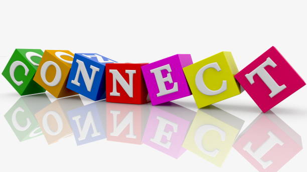 istock Connect concept on colorful cubes 1184907212