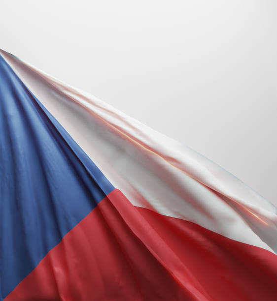 istock Czech Flag, Czech Republic National Colors Background  <<3D Rendering>> 1184909929