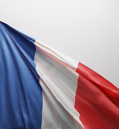 French Flag, France National Colors Background  <<3D Rendering>>