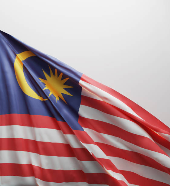 istock Malaysian Flag, Malaysia National Colors Background  <<3D Rendering>> 1184910592