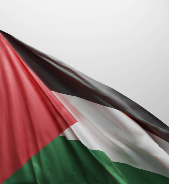 Palestinian Flag, Palestine National Colors Background  <<3D Rendering>>