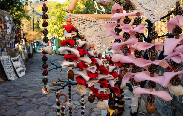 Sea shells sold as souvenirs in the streets of Datca
