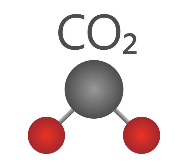 Co2 Structure 130+ Carbon Dioxide Molecule Molecular Structure Artificial Model Stock ...