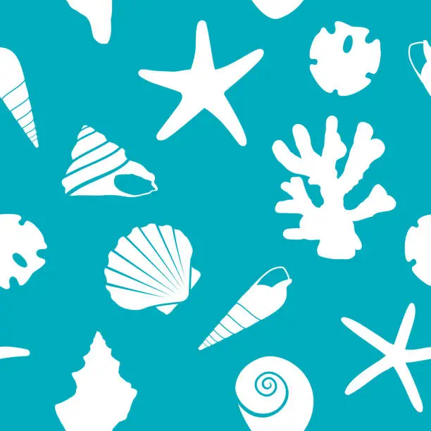 Vector illustration of Seashell Pattern