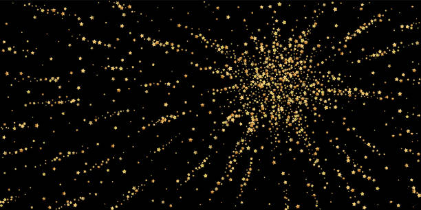 istock Gold stars luxury sparkling confetti. Scattered sm 1184917451