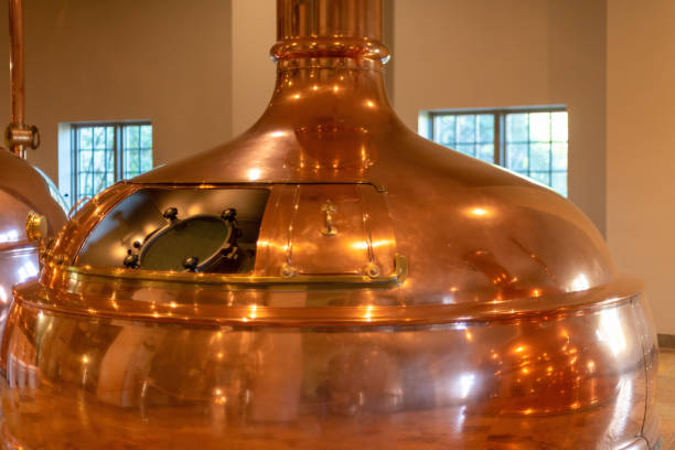 istock Copper tank at a craft beer brewing facility 1184919798