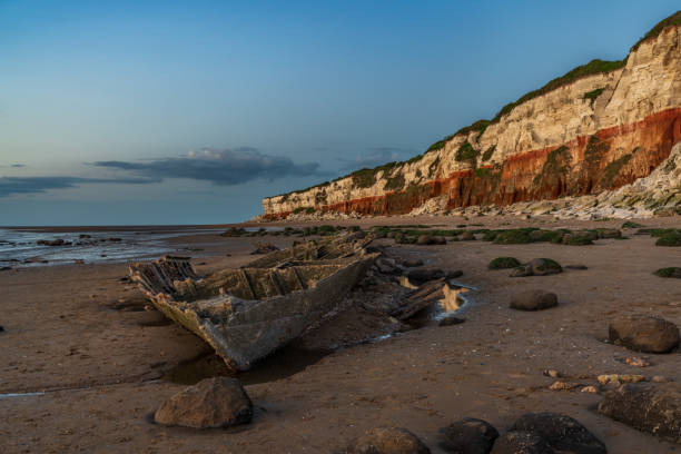 istock A shipwreck in the evening light at the Hunstanton Cliffs in Norfolk, England 1184922429