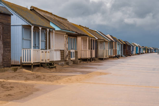 istock Beach Huts in Sandilands, Lincolnshire, England 1184922492