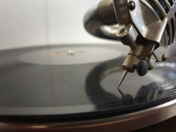 istock Close up needle with headshell of retro record player 1184924202
