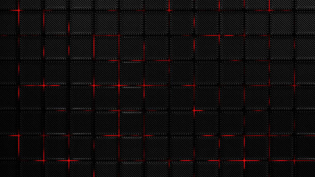 carbon fiber background texture. new technology industrial material, 3d render illustration. - carbon fibre imagens e fotografias de stock