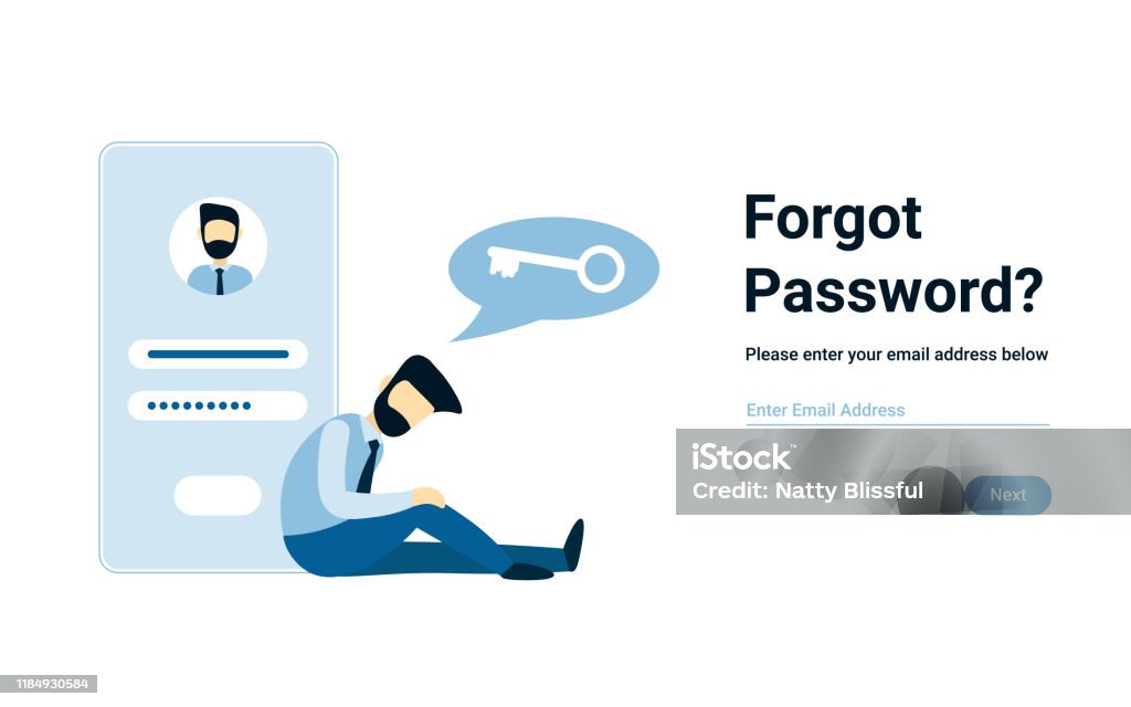 forgot-password-stock-illustration-download-image-now-password