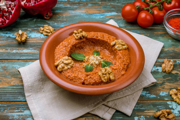 istock Muhammara turkish cuisine on wooden table 1184931560