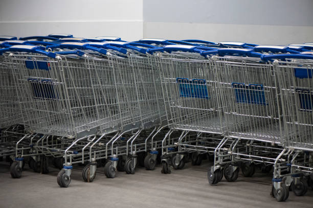 Shopping Carts In A Row