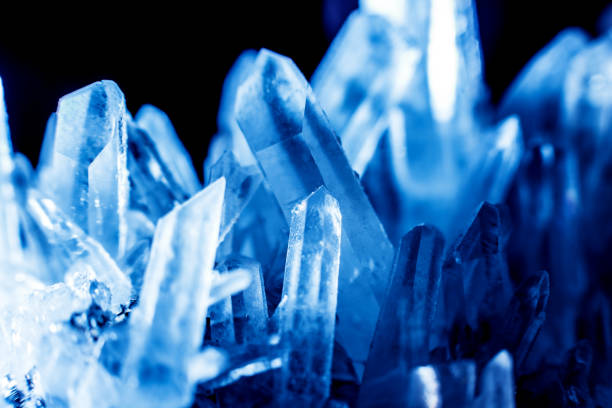 istock Blue crystal texture and background. Beautiful abstract background. 1184935276