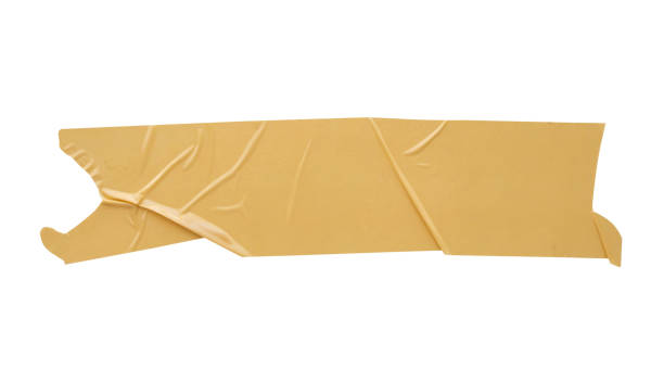 istock Brown adhesive tape isolated on white background 1184935558