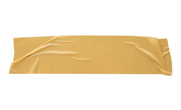 istock Brown adhesive tape isolated on white background 1184935571